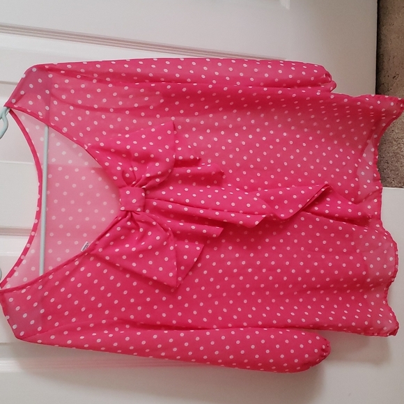Pink polka dot top - Picture 2 of 2